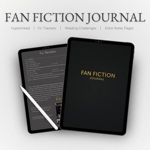 Fan Fiction Journal Dark Mode | Digital Journal | Ipad Planner | Fan Fiction Tracker | Digital Notebook | Reading Log | GoodNotes Journal