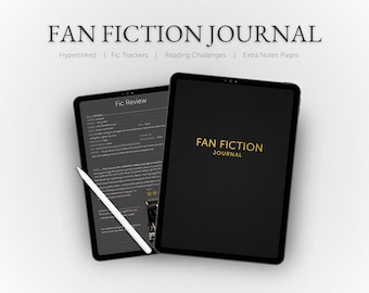 Fan Fiction Journal Dark Mode | Digital Journal | Ipad Planner | Fan Fiction Tracker | Digital Notebook | Reading Log | GoodNotes Journal