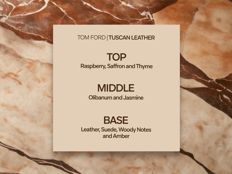 TOM FORD Tuscan Leather 1ml 2ml 5ml 10ml Sample Würziger Leder Unisex Duft für den Winter Praktische Duftprobe Nischenduft Bild 3