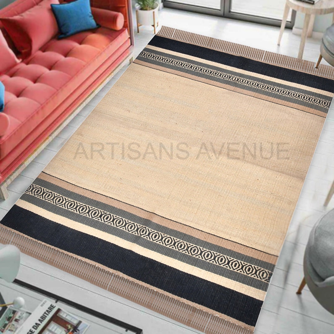 8x10 9x12 Ft Jute Kilim Rug Handwoven Jute Rug Handmade Etsy