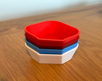 Versatile Stackable Game Snack Tray Lids, Linkable Colorful Sturdy Gaming Tubs! Snack Night Made Easy, Stackable Playful and Linking