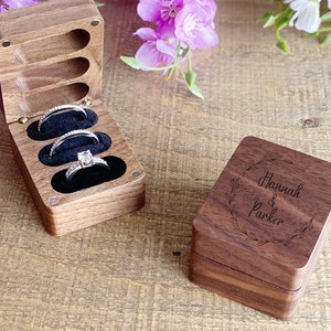 Custom Engraved Ring Box Personalized Wedding Ring Box Unique Proposal Ring Holder Engagement Custom Gift For Special Occasions #RBW3
