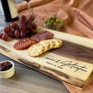 Personalized Engraved Charcuterie Board Christmas Gift Cheese Board Custom Logo Gift for Couples Housewarming Gift for Wedding Gift #CHTB11