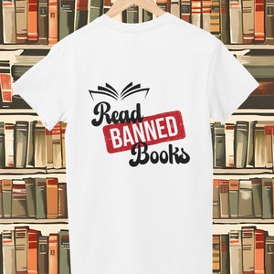 Lesen Sie verbotene Bücher, verbotene Bücher Shirt, verbotene Autoren Shirt, Geschenk für Bibliothekar, Geschenk für Lehrer, Leseverein, Leseliebhaber, Buchgeschenk
