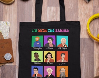 Bolsa Tote com Livros Proibidos: Presente para Bibliotecários, Bolsa de Lona para Amantes de Livros