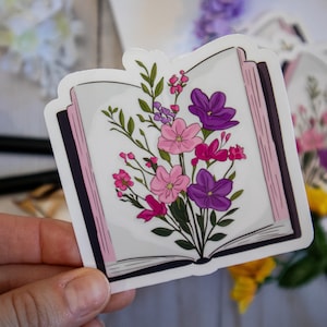 Reading Bloom waterdichte sticker voor boekenliefhebbers duurzame sticker voor Kindle iPad vinyl boeksticker laptop waterfles sticker sticker