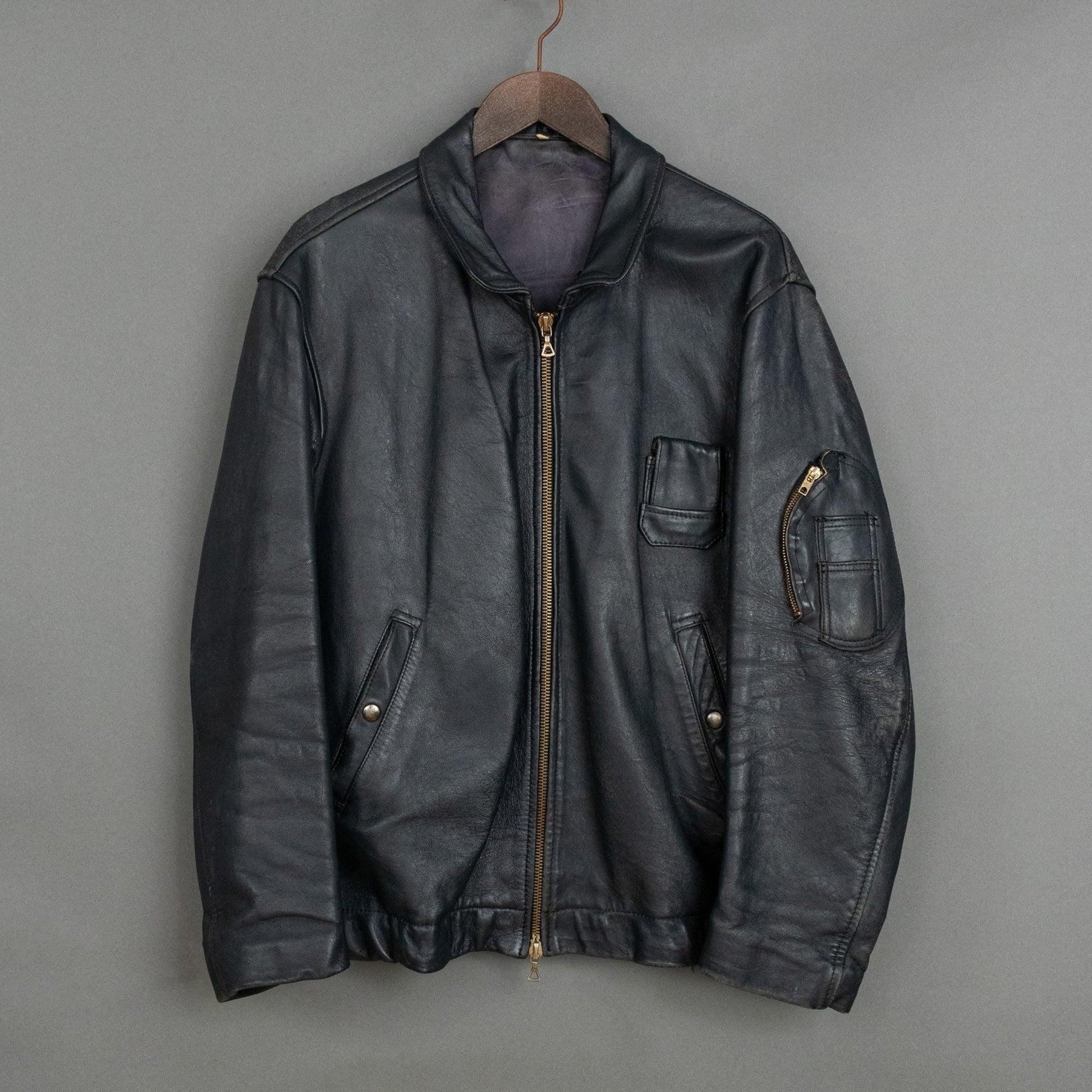 Vintage French Leather Jacket - Etsy Vintage French Leather Jacket - Etsy
