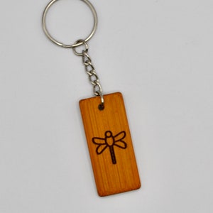 Double Sided Engraved Bamboo Keychains - Etsy