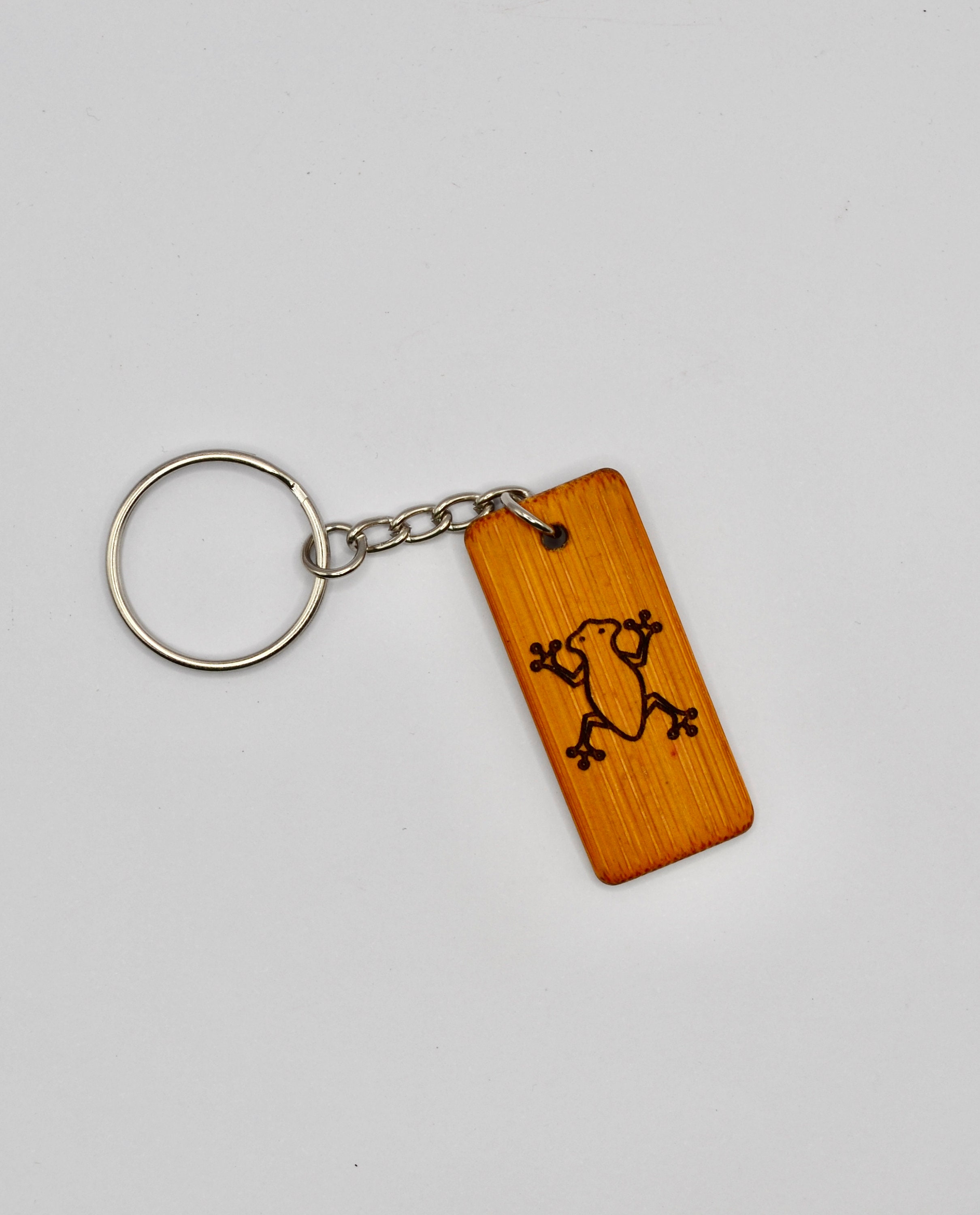 Double Sided Engraved Bamboo Keychains - Etsy