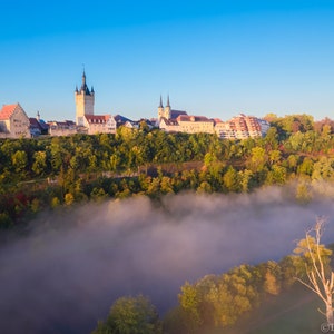 Cartoline di Bad Wimpfen | Poster fotografico | Cartoline fotografiche Bad Wimpfen | Torre Blu | Neckar | Autunno | nebbia | inverno | manifesto