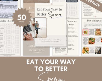 Coma para tener mejores espermatozoides / Guía electrónica sobre nutrición para la fertilidad masculina / Mejore la salud de los espermatozoides de forma natural con consejos de expertos