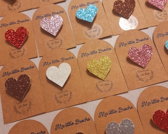 Ma little Broche - Coeur paillettes - Plusieurs coloris disponibles