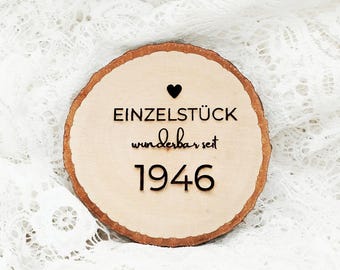 Wooden disc for an 80th birthday | Gift for an 80th birthday | Decoration for an 80th birthday
