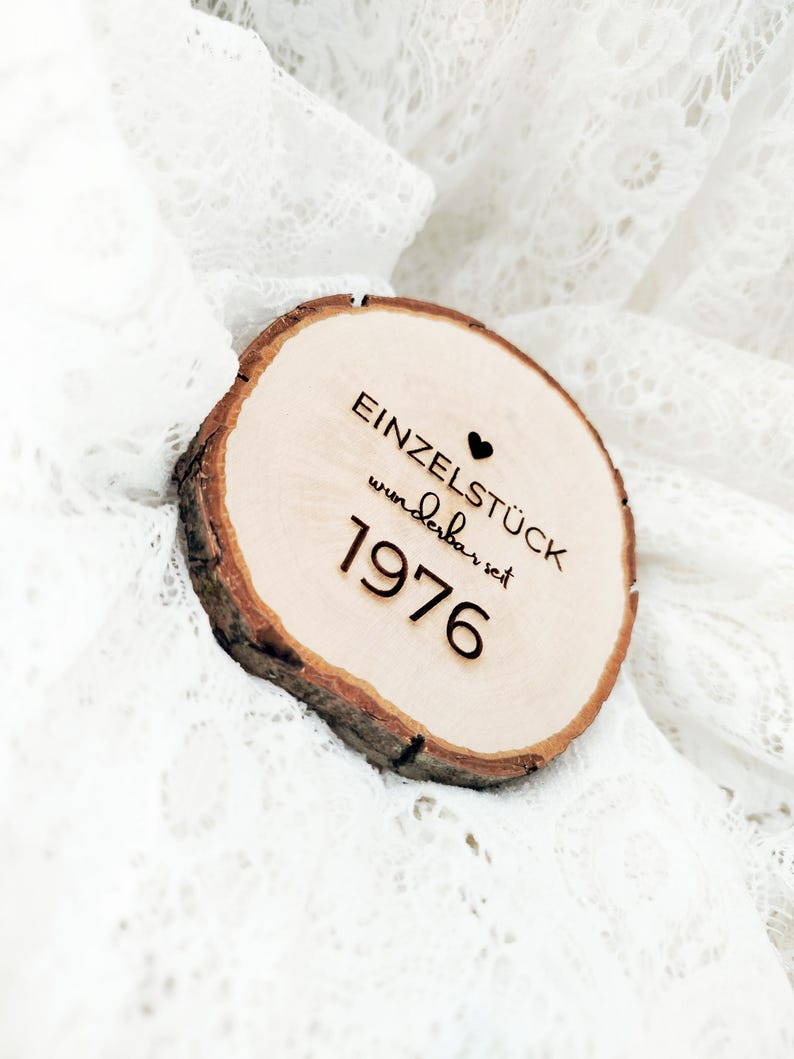 Wooden disc for a 50th birthday | 50th birthday gift | 50th birthday decoration image 2