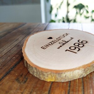 Wooden disc for a 40th birthday | 40th birthday gift | 40th birthday decoration image 5
