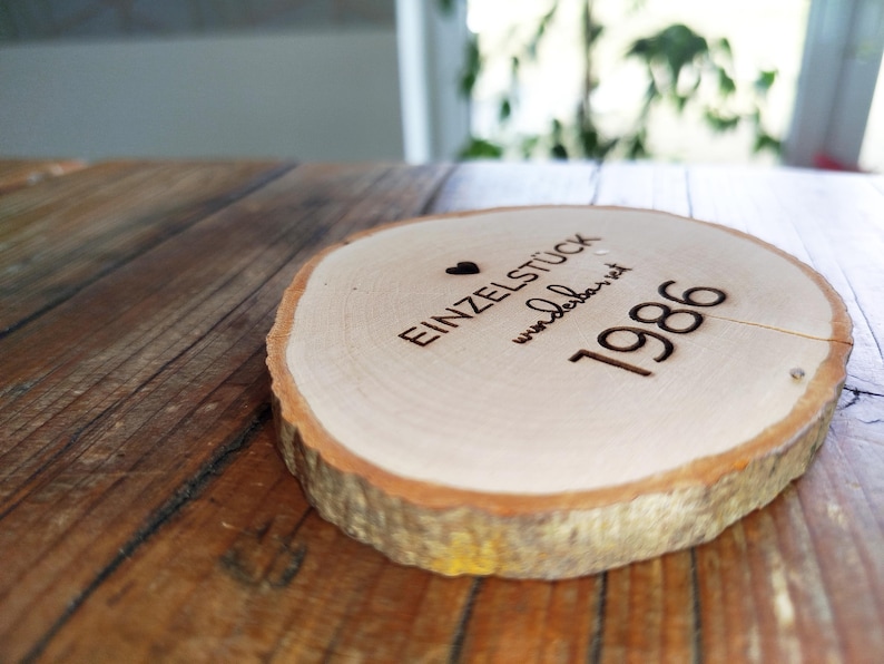 Wooden disc for a 40th birthday | 40th birthday gift | 40th birthday decoration image 5