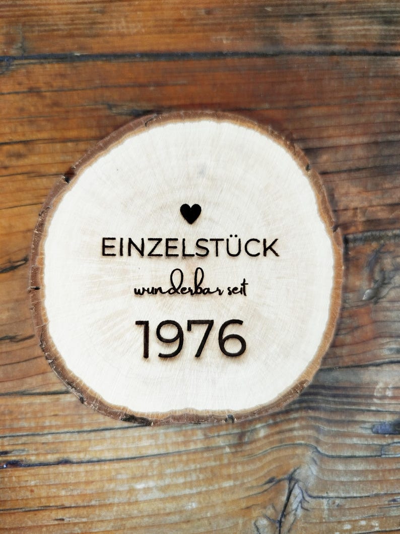 Wooden disc for a 50th birthday | 50th birthday gift | 50th birthday decoration image 6
