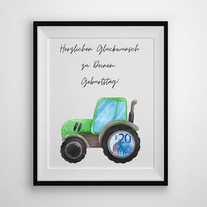 Cash gift tractor birthday | Birthday gift boy birthday | Tractor |