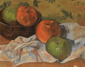 ポール・ゴーギャン：ハムのある静物画（1889年）美術館品質の