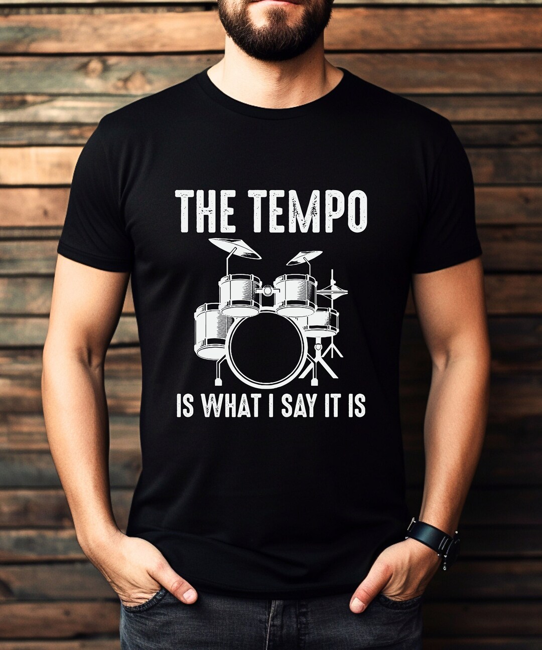 Drummer Shirt, Drummer Gift, Tshirt for Drummers, the Tempo is What I