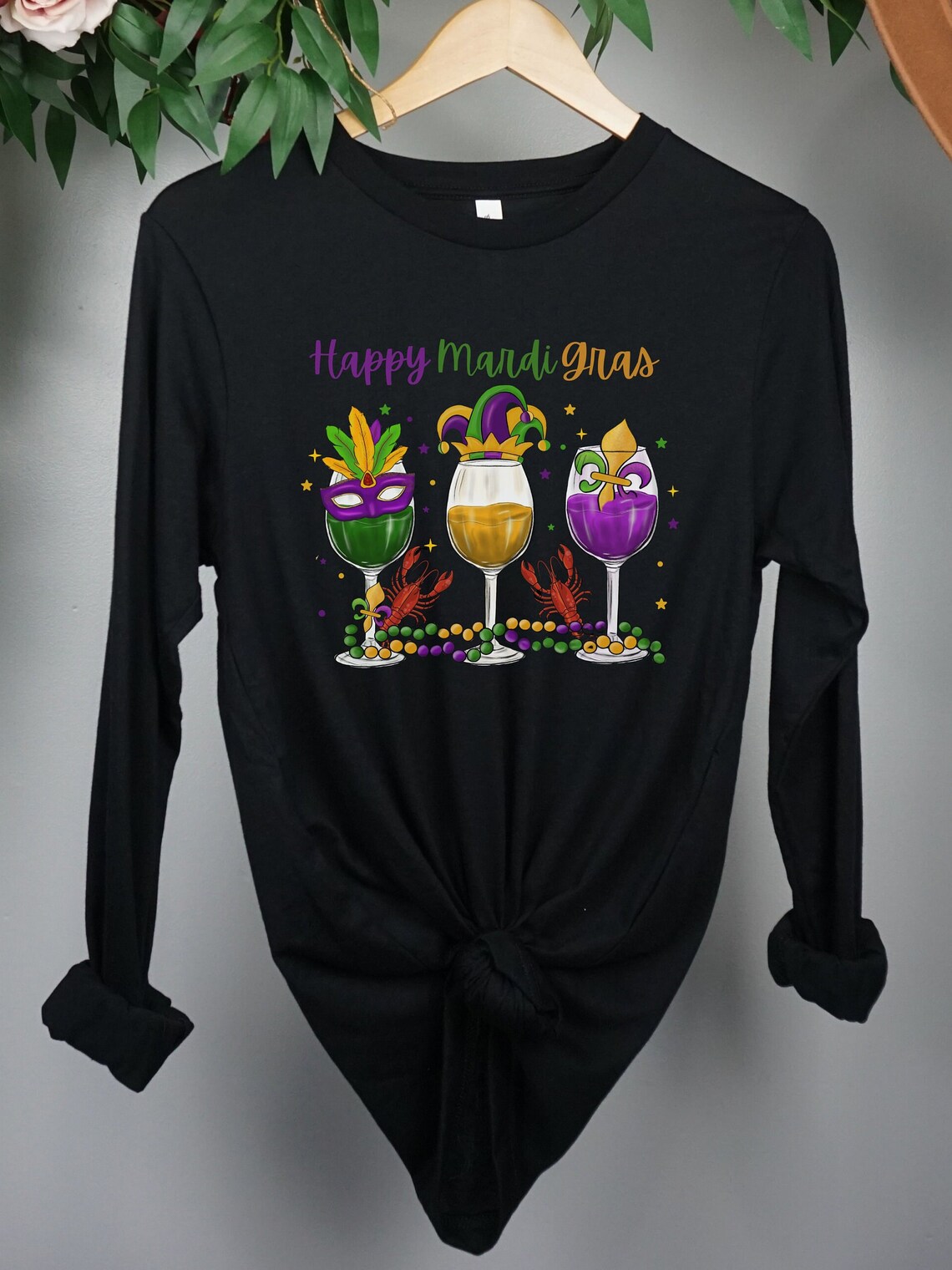 mardi gras long sleeve dress