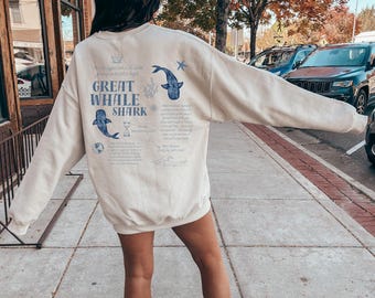 Vintage Walhai Sweatshirt, Geschenk für Meerestierliebhaber, Meerestier-Anatomie-Biologie, Oceancore Ocean Conservation TShirt, Walhai