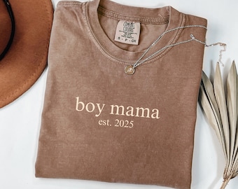 Boy Moms Club Shirt, Est mom shirt, Boy Mom Shirt, Mom of Boys Shirt, Mother's Gift Trendy Mama Shirt, Cute Mom Shirt, Boy Mama Shirt