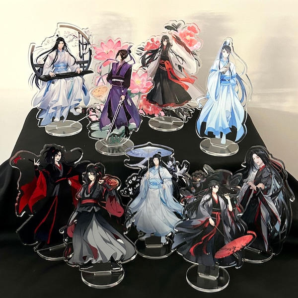 MDZS Standee Mo Dao Zu Shi Acrylic Stand, Lan Wangji, Wei WuXian, JiangCheng, Desk Stand, Anime Standee