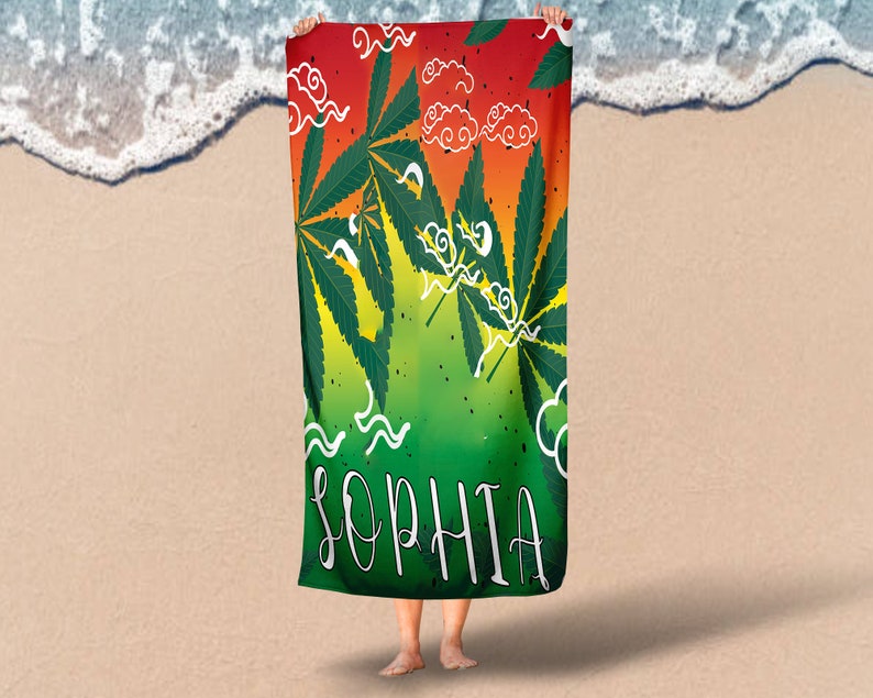 Personalized Beach Towels, Custom Name Beach Towel ,custom Text Hand ...