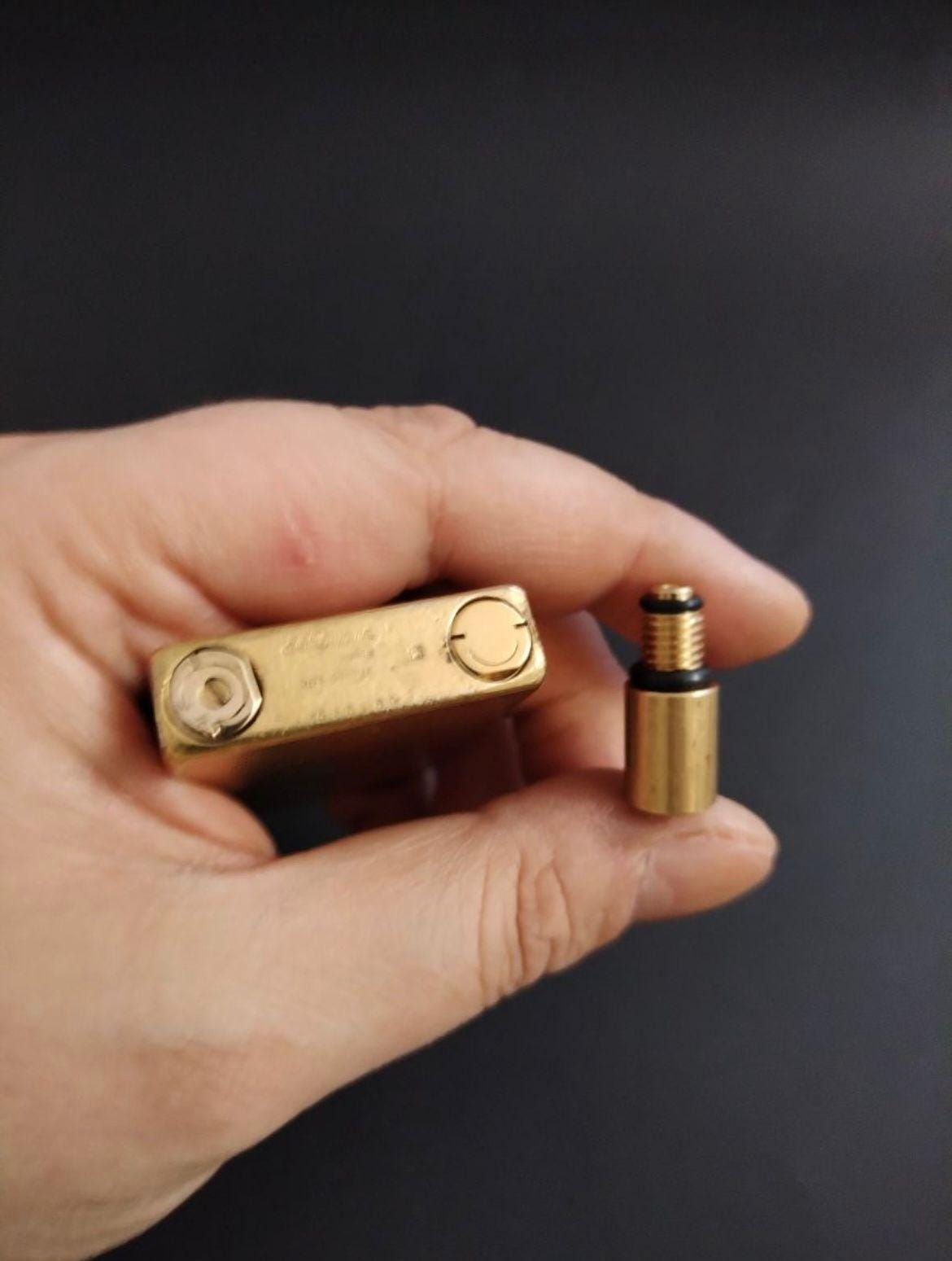 ST Dupont Ligne 2/gatsby Lighter: Brass Butane Refill Adapter