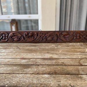 Antique Ottoman Carved Architectural Gothic Panels From Solid Wood Floral Pattern