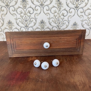 Vintage Porcelain Drawer Knobs - Set of 4, Salvaged