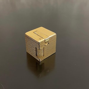 Vintage Ippag Dice Lighter: 1970s Japan-Made Gold Tone Butane