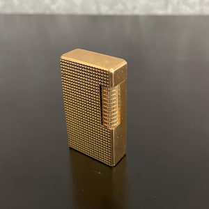 Vintage Gold Tone Gas Lighter: 1970s Japanese Collectible