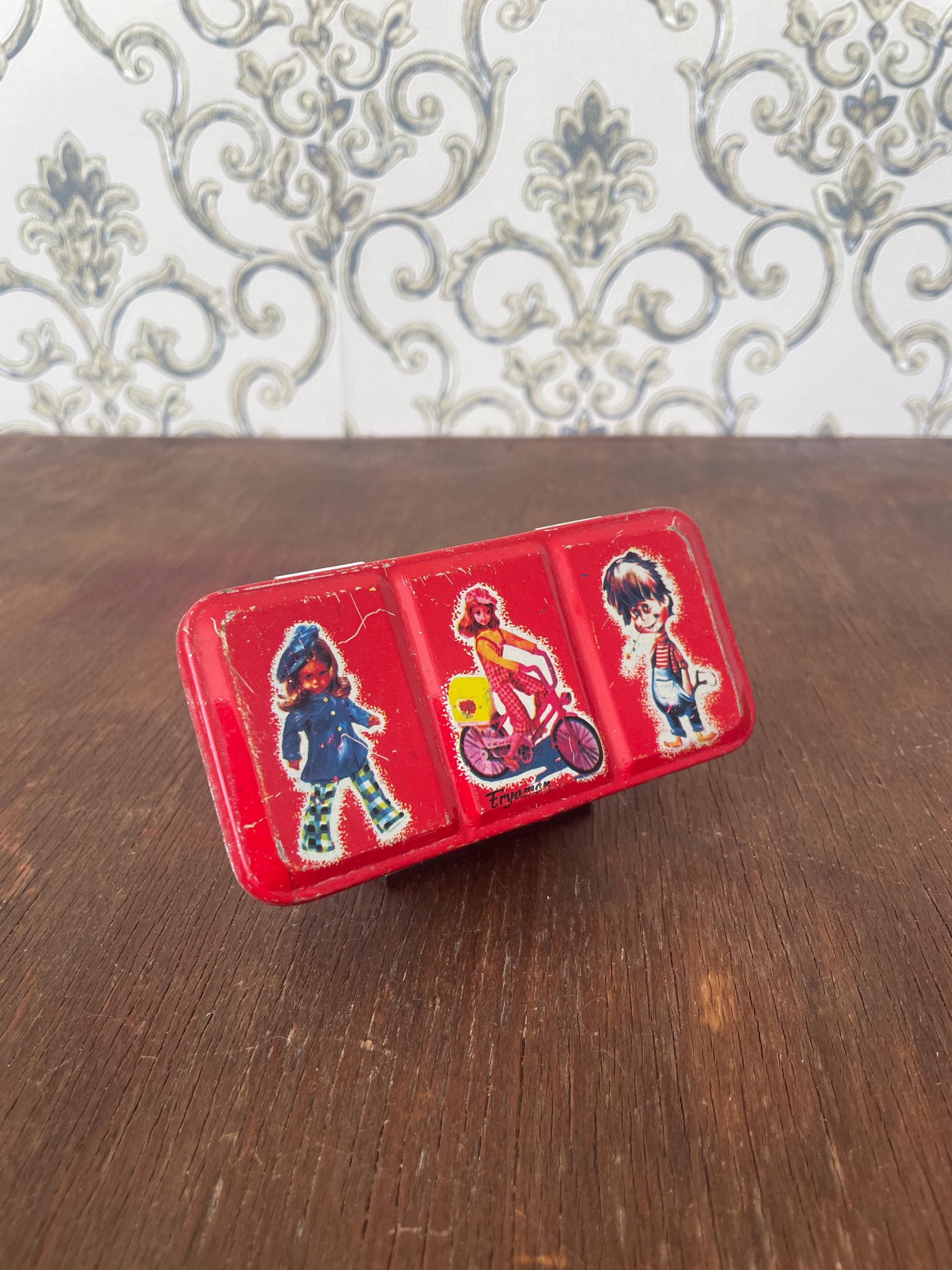 1940年代ヴィンテージ水彩絵具缶セット：8色パレット、コレクターズ