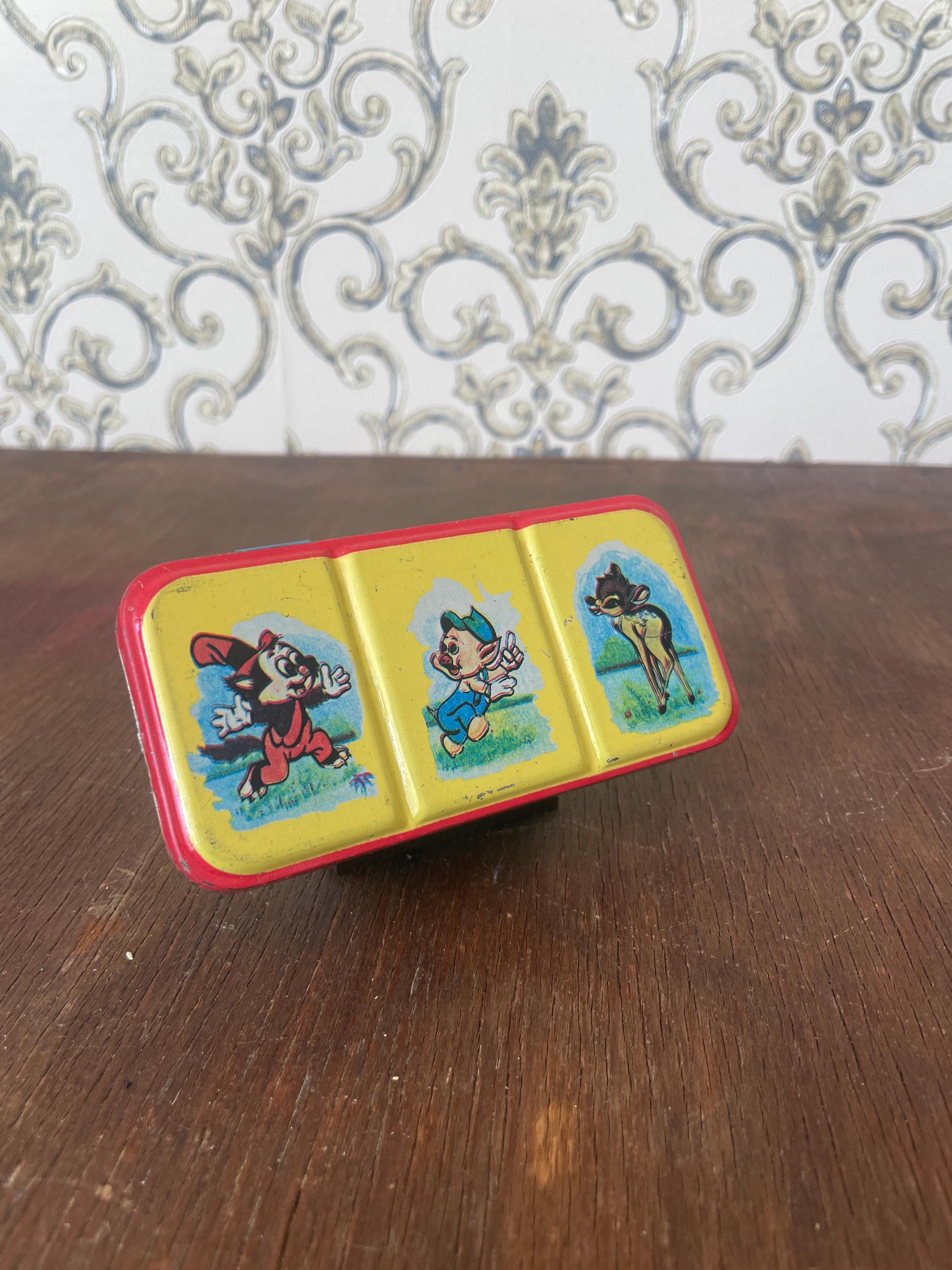 ヴィンテージの小型ブリキ製水彩絵の具缶：コレクター向けアーティスト