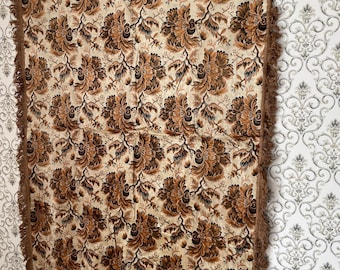 Vintage Floral Velvet Rug Blanket: Silky Plush Bedspread, Boho Decor