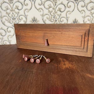 Set di 6 maniglie girevoli vintage in ottone per cassetti – Ferramenta di recupero con punte in plastica