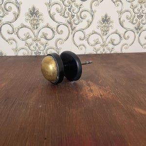 Vintage Brass Door Knob | 1940s Antique Hardware | Patinated Brass Handle