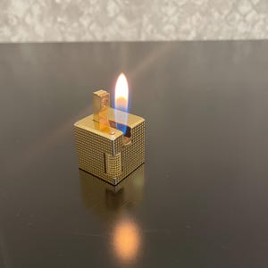 Vintage Ippag Dice Lighter From 1970s, Japan-Made Gold Tone Refillable Butane Lighter, Restored And Working, Unique Gift For Him