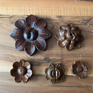 Antique Ottoman Carved Architectural Gothic Panels From Solid Cedar Wood Floral Pattern
