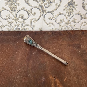 Antique Silver Alpaca Walking Stick Handle: Ornate Vintage Cane Top image 3