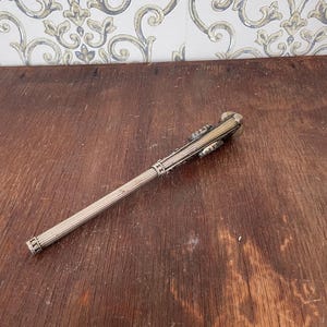 Antique Silver Alpaca Walking Stick Handle: Ornate Vintage Cane Top image 9
