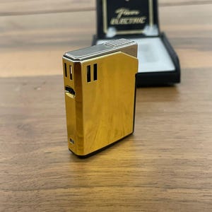 Hadson Mosel Retro Gold Cigarette Lighter Piezo Electric Vintage,Working Vintage Restored