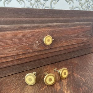 Vintage Salvaged Brass Drawer Knobs – Set of 4 (c. 1930s)
