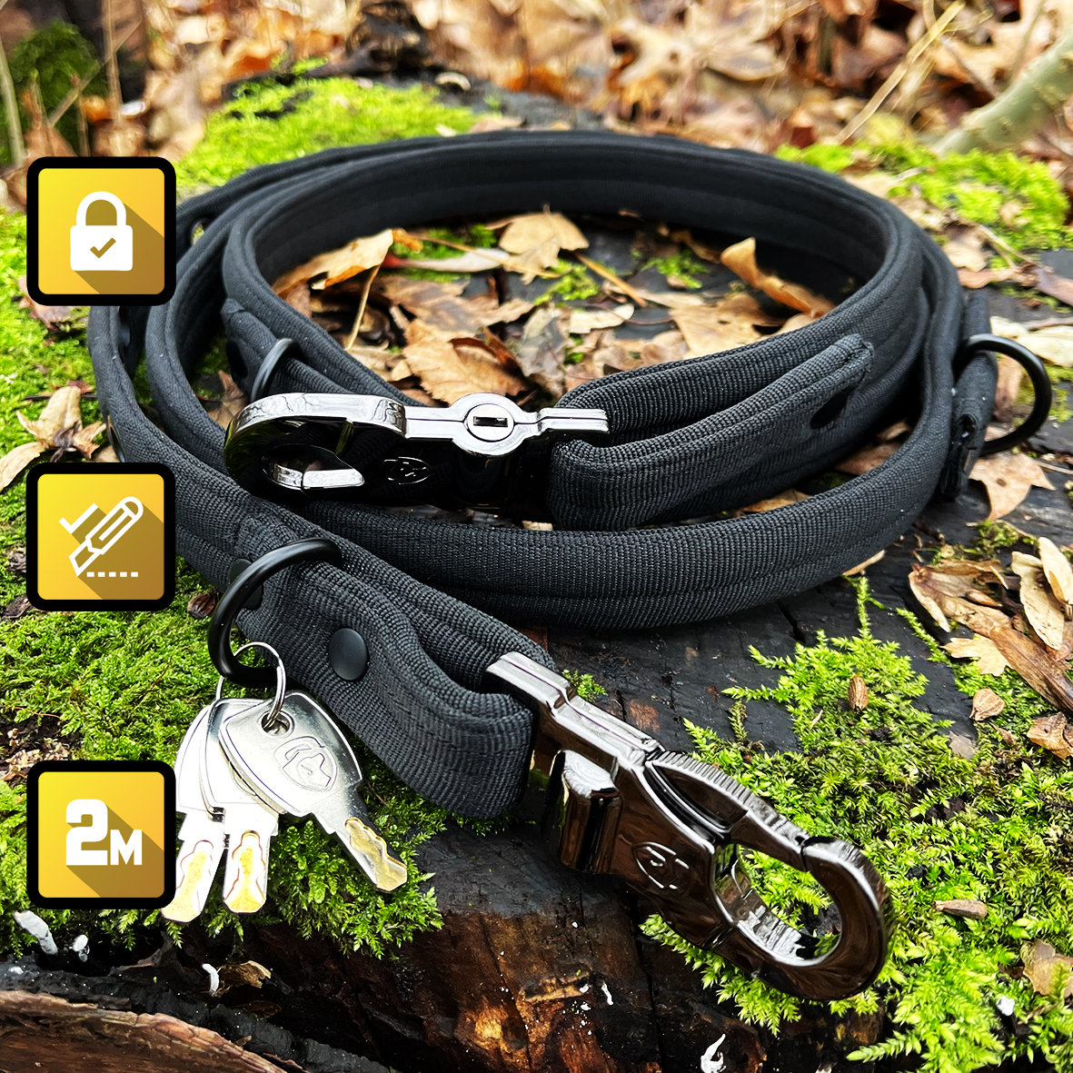 anti-theft dog leash + collar in one