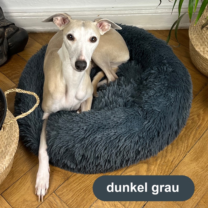 flauschiges Anti-Stress Hundebett & Katzenbett Kuschelbett Donut Ø 60 cm Bild 5