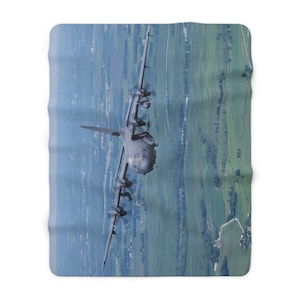 Sherpa Blanket -- US Air Force AC-130J Ghostrider III -- Aviation Decor