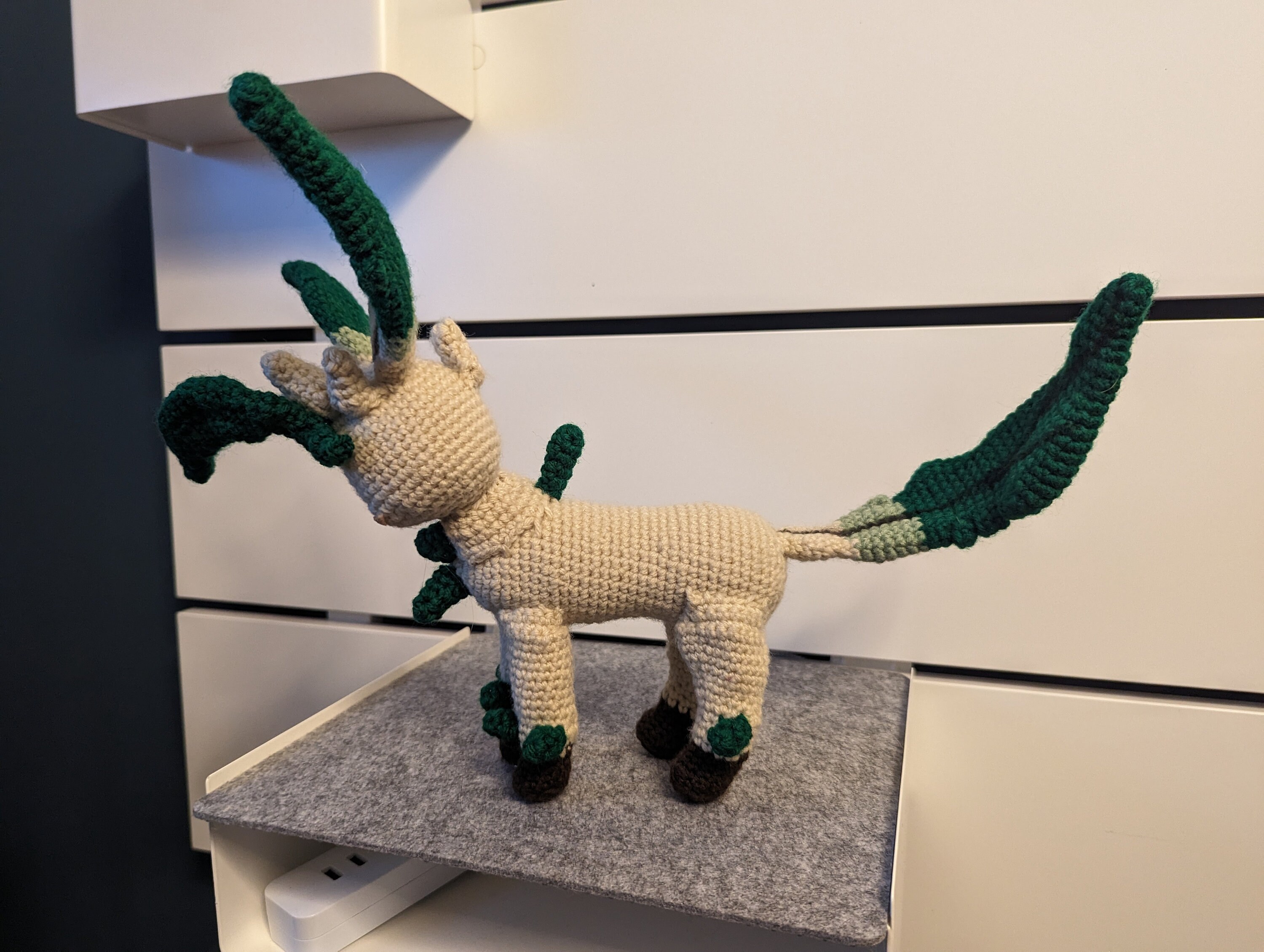 Crocheted Leafeon Doll - Thumbnail 2