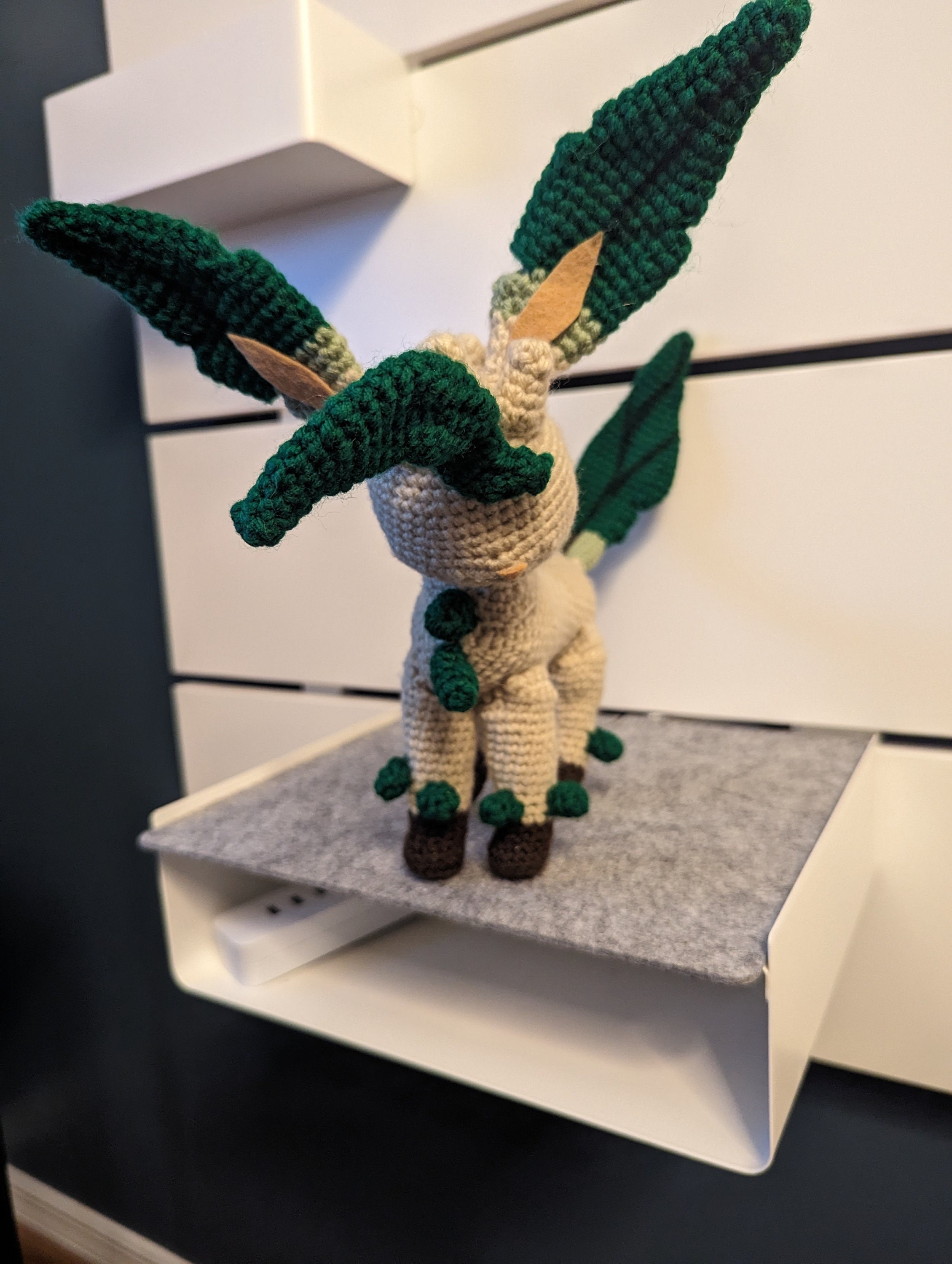 Crocheted Leafeon Doll